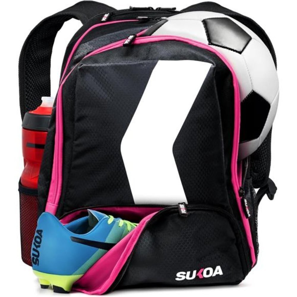 Sports Backpack Ball Holder Cleat Compartment